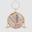 Regal Stripes & Florals Round Clutch For Womens