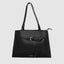 Buckle Strap Tri Compartment Handbag