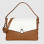 Dual Tone Flap Lock Handbag