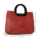 Croco Pattern Acrylic Handle Handbag For Womens