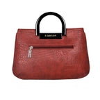 Croco Pattern Acrylic Handle Handbag For Womens