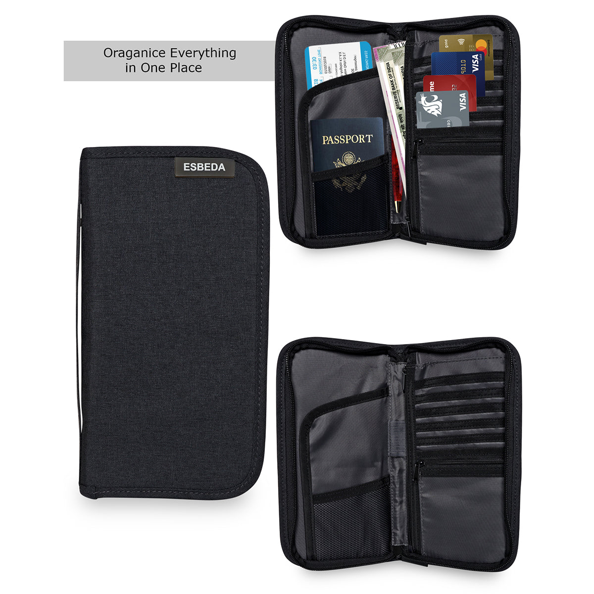RFID Passport Holder Wallet Case For Unisex