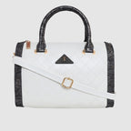 Printed Glitter Top Handle Structured handbag For Womens