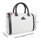 Printed Glitter Top Handle Structured handbag For Womens
