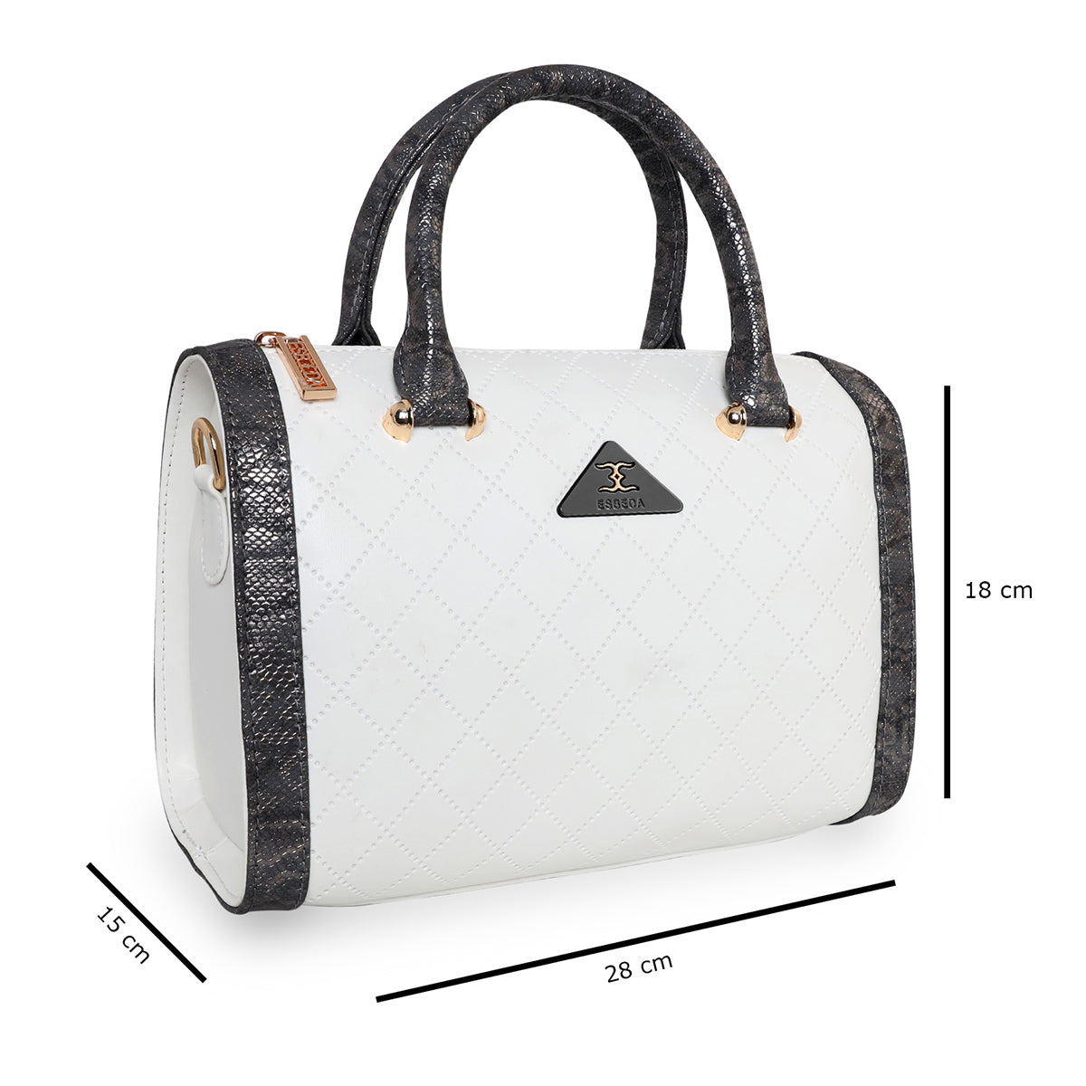 Printed Glitter Top Handle Structured handbag For Womens