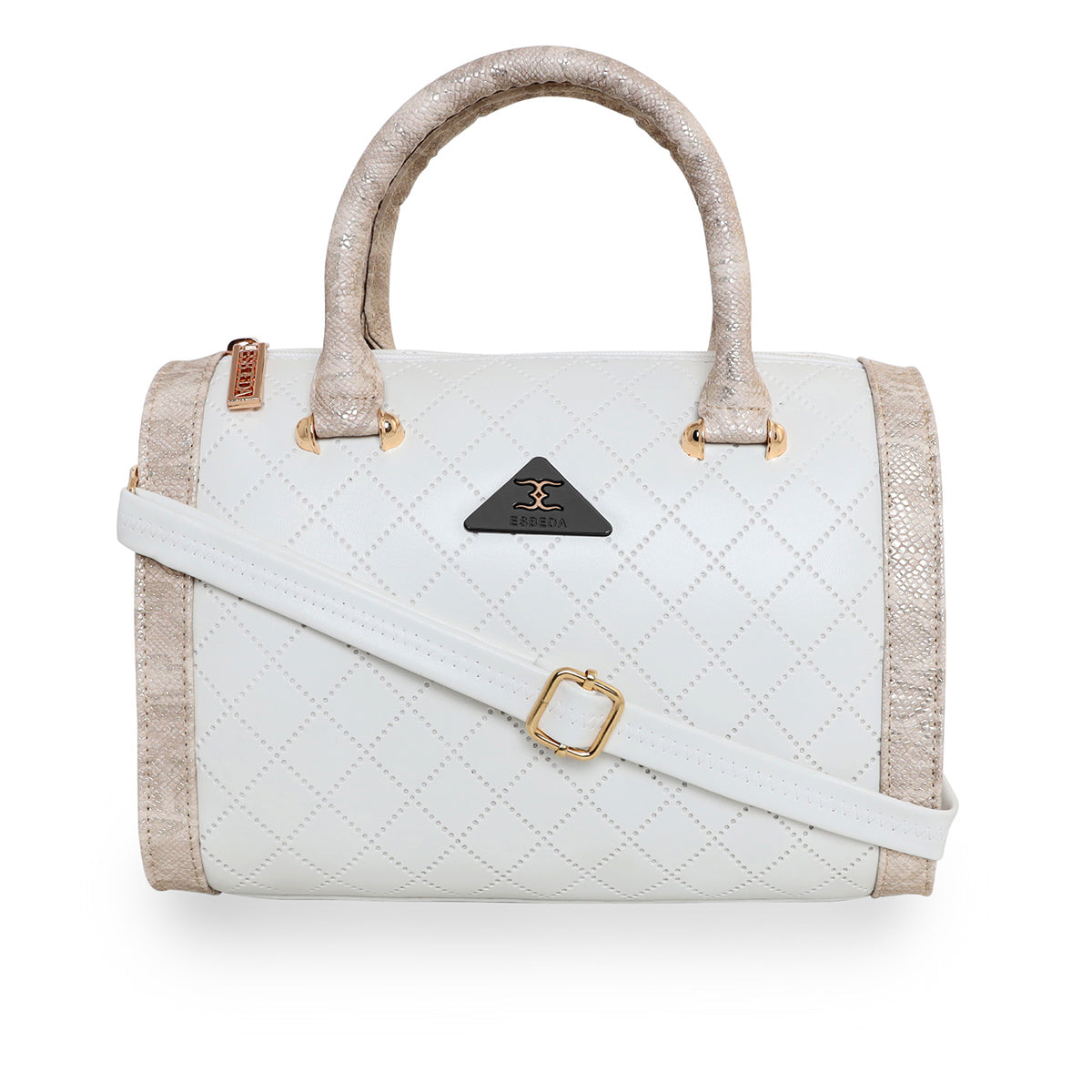 Printed Glitter Top Handle Structured handbag For Womens