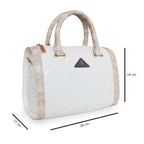 Printed Glitter Top Handle Structured handbag For Womens
