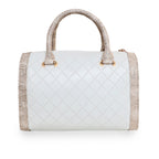 Printed Glitter Top Handle Structured handbag For Womens