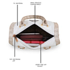 Printed Glitter Top Handle Structured handbag For Womens