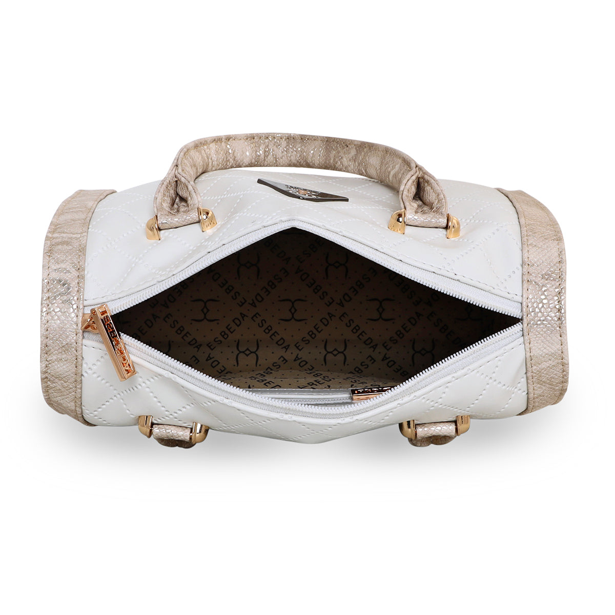 Printed Glitter Top Handle Structured handbag For Womens
