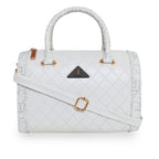Printed Glitter Top Handle Structured handbag For Womens