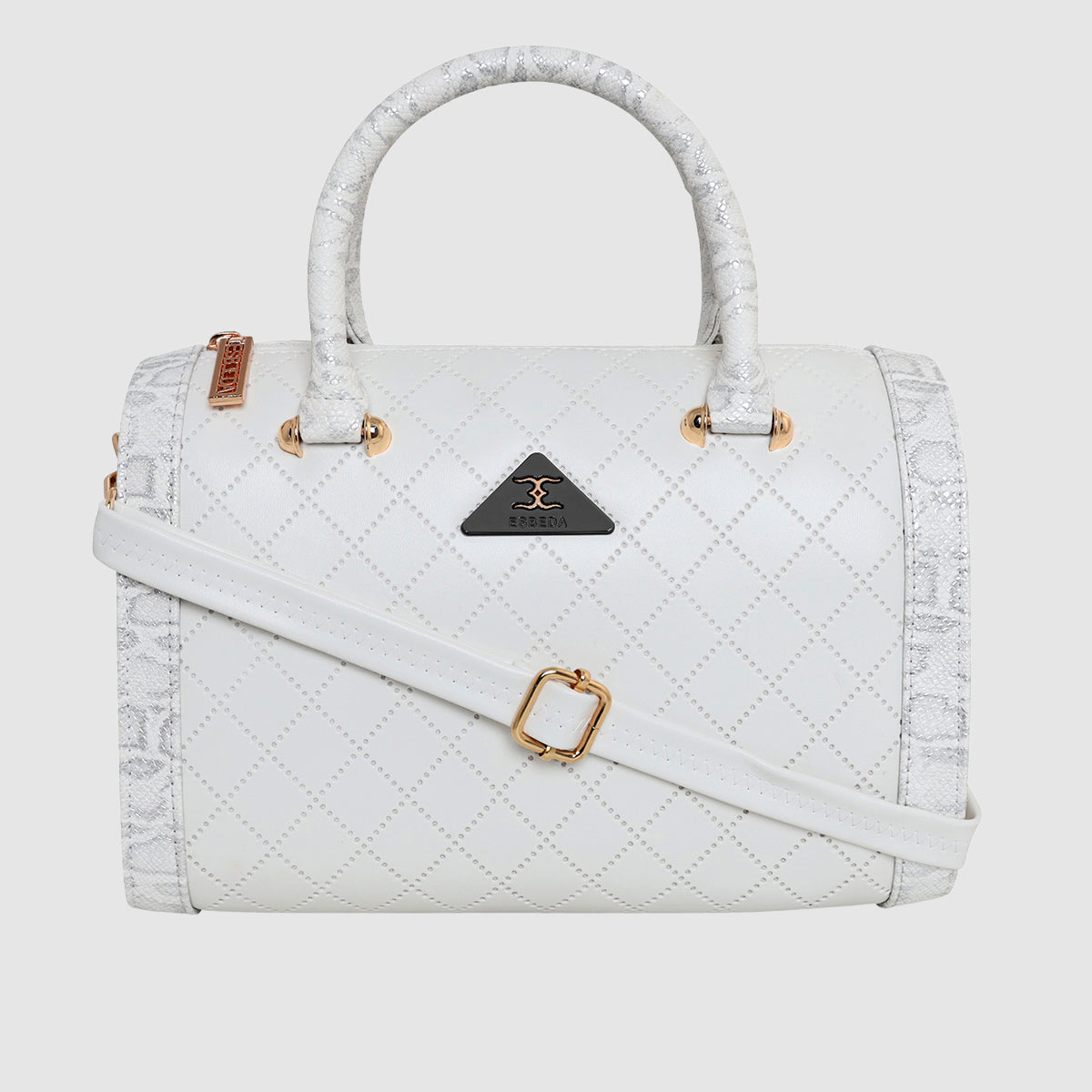 Printed Glitter Top Handle Structured handbag For Womens