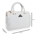 Printed Glitter Top Handle Structured handbag For Womens