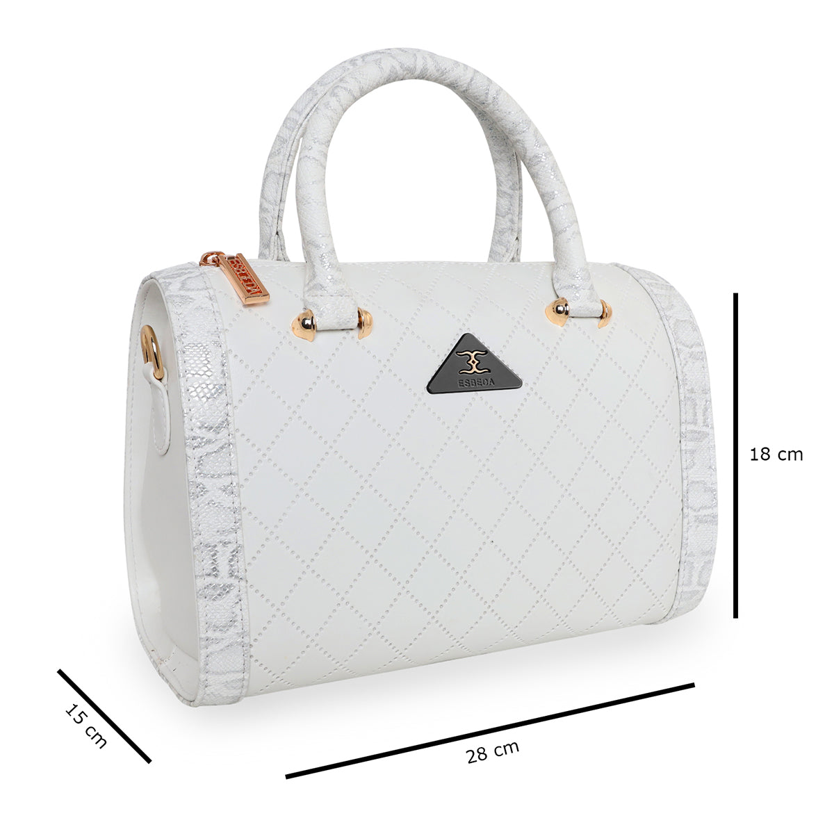 Printed Glitter Top Handle Structured handbag For Womens