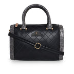 Printed Glitter Top Handle Structured handbag For Womens