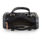 Printed Glitter Top Handle Structured handbag For Womens