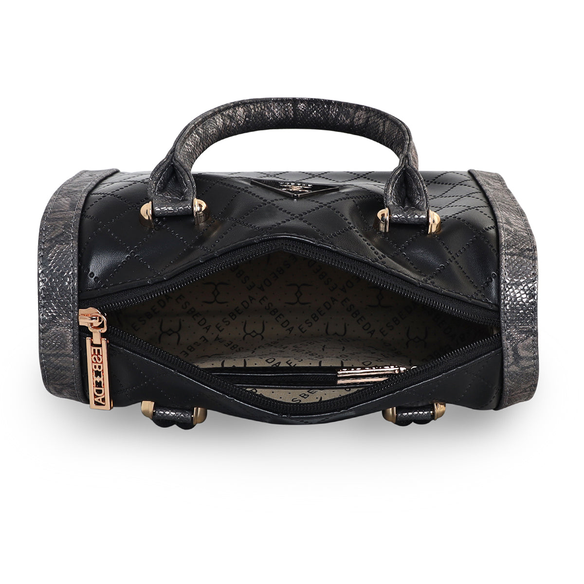 Printed Glitter Top Handle Structured handbag For Womens
