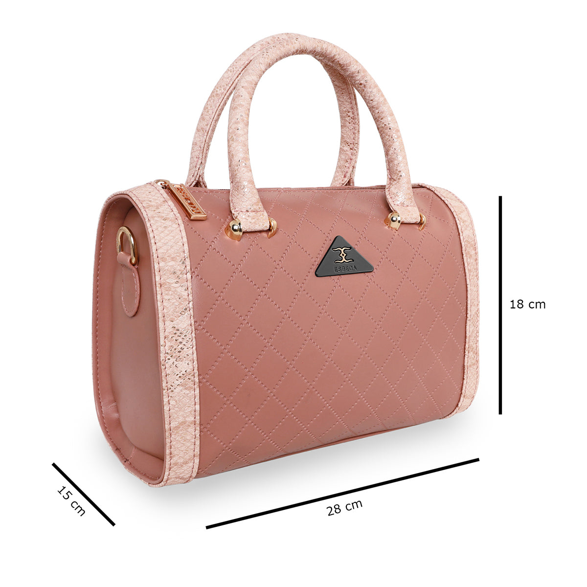 Printed Glitter Top Handle Structured handbag For Womens
