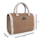 Printed Glitter Top Handle Structured handbag For Womens