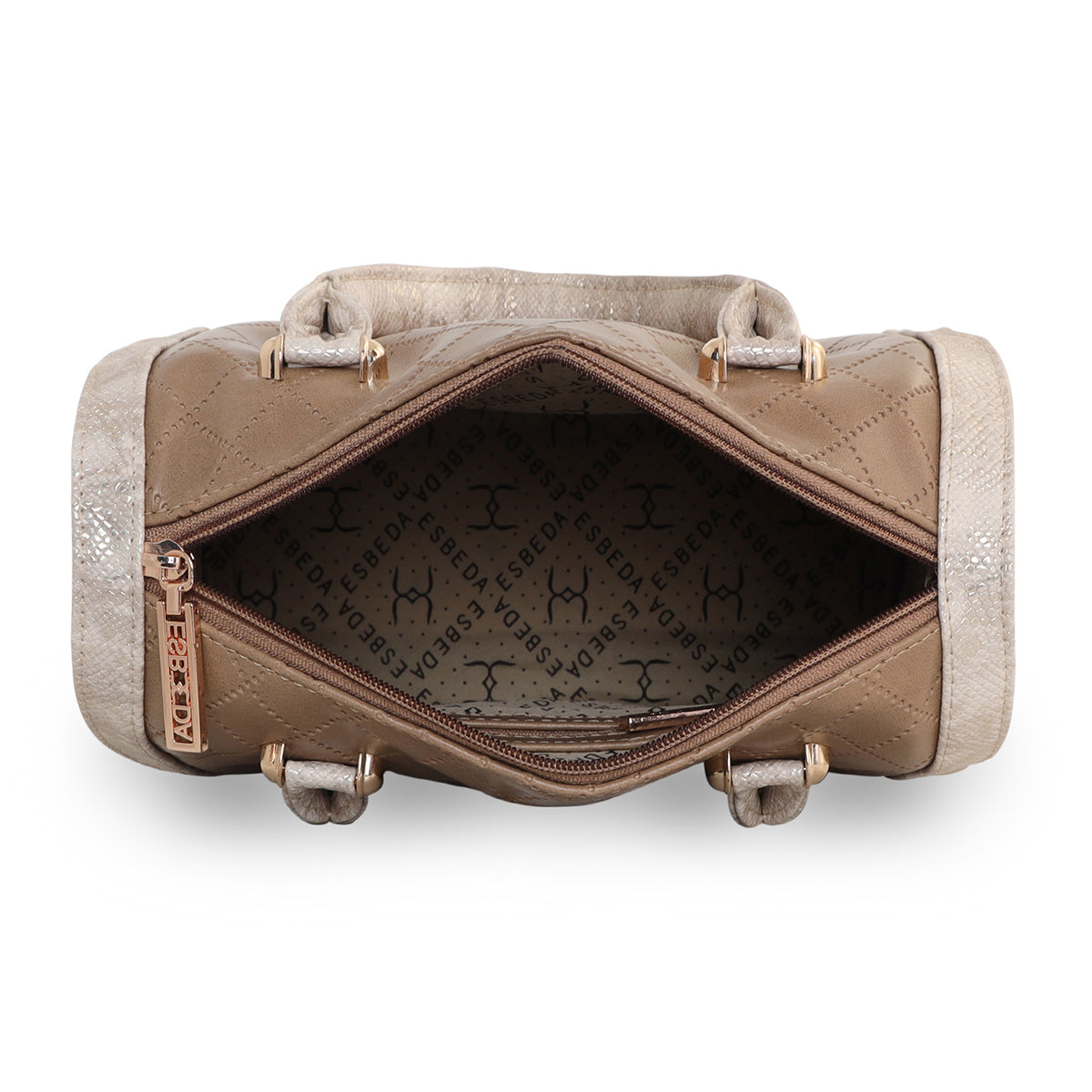 Printed Glitter Top Handle Structured handbag For Womens