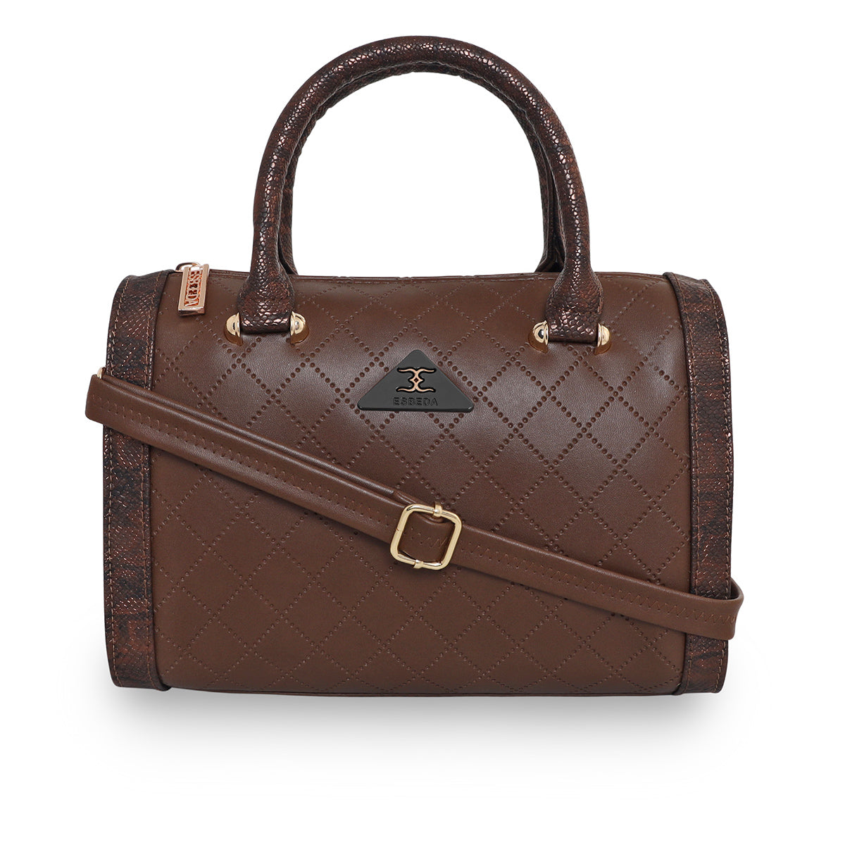 Printed Glitter Top Handle Structured handbag For Womens
