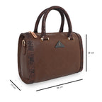 Printed Glitter Top Handle Structured handbag For Womens
