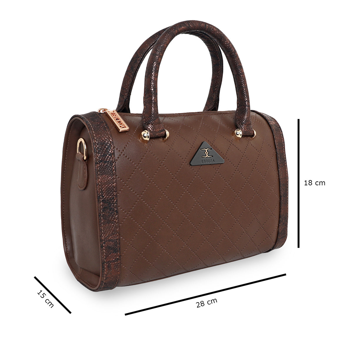 Printed Glitter Top Handle Structured handbag For Womens