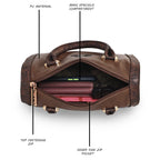 Printed Glitter Top Handle Structured handbag For Womens
