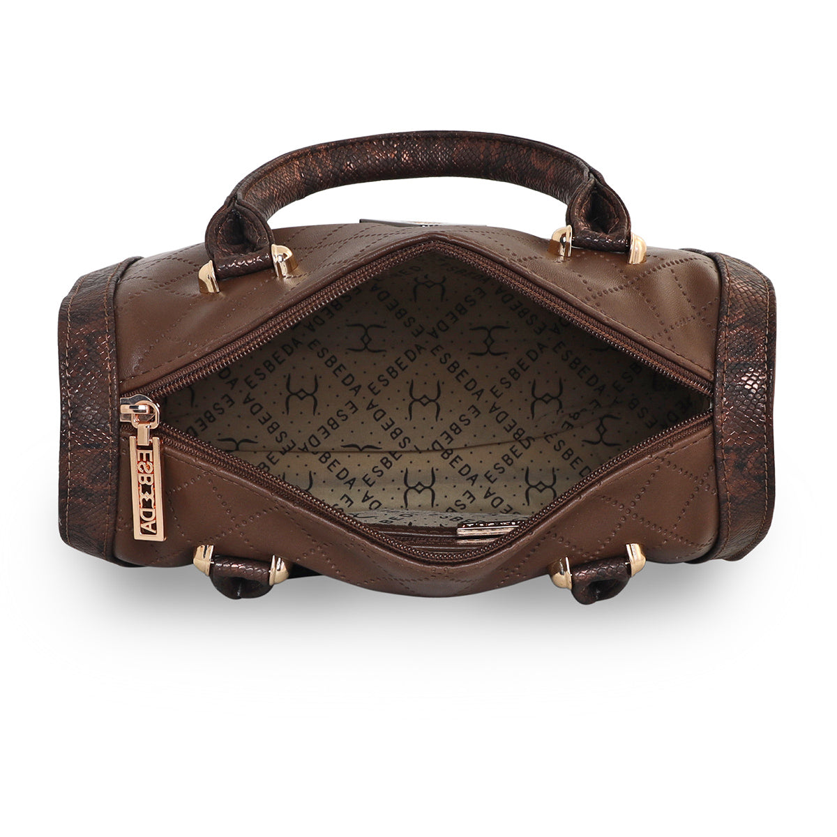 Printed Glitter Top Handle Structured handbag For Womens