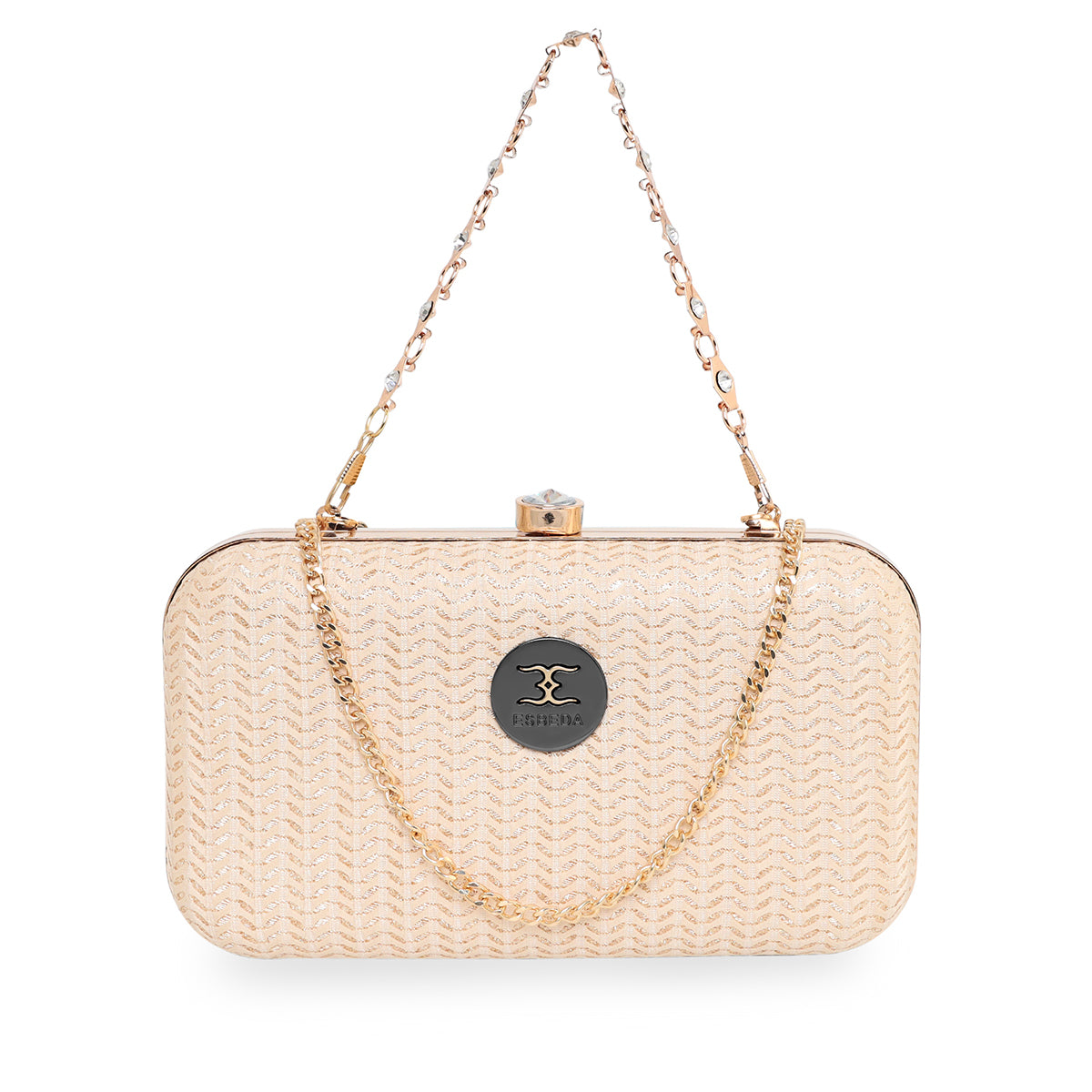 Glitter Shine Oval shape Clutch For Womens Main image