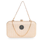 Glitter Shine Oval shape Clutch For Womens