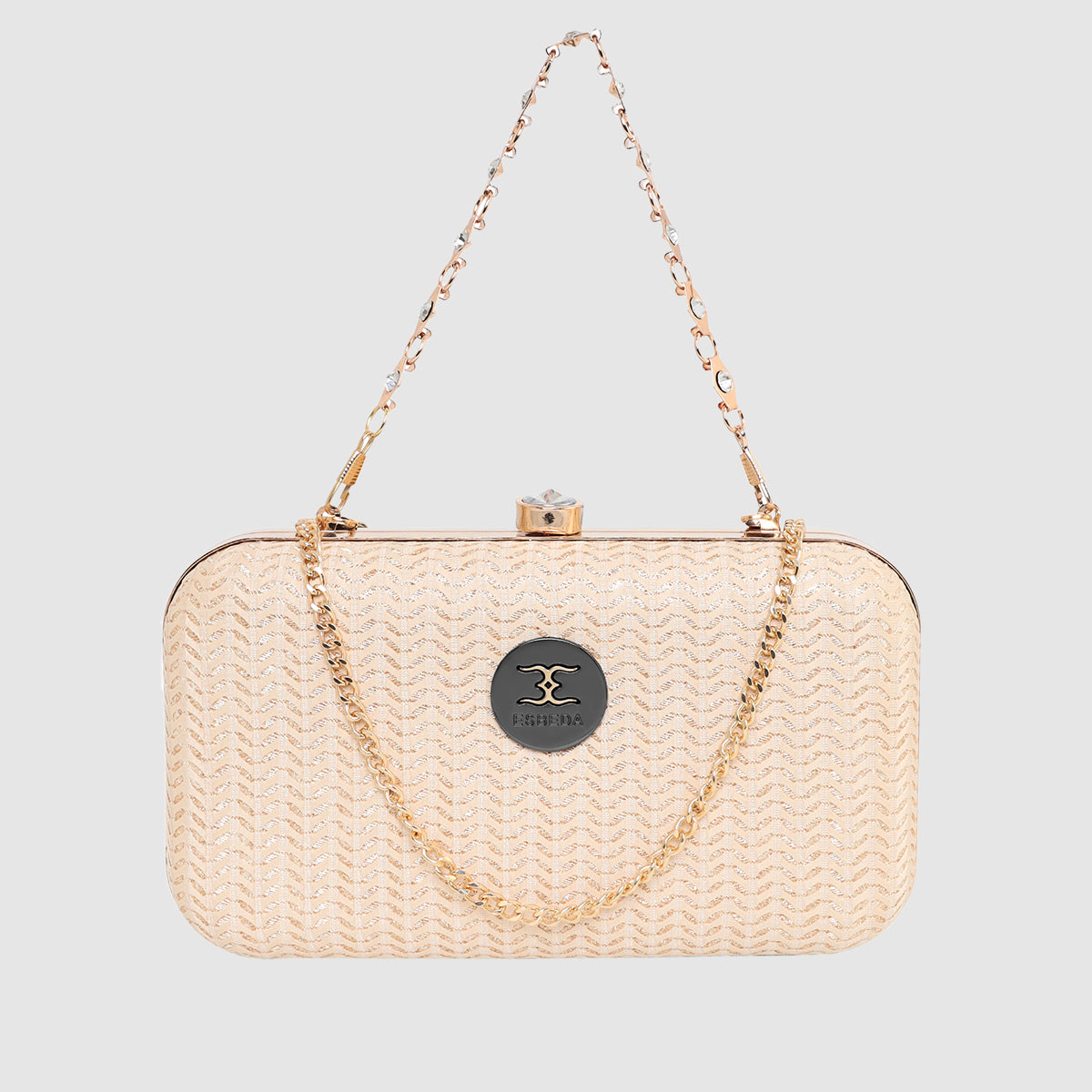 Glitter Shine Oval shape Clutch For Womens Main image
