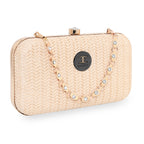 Glitter Shine Oval shape Clutch For Womens