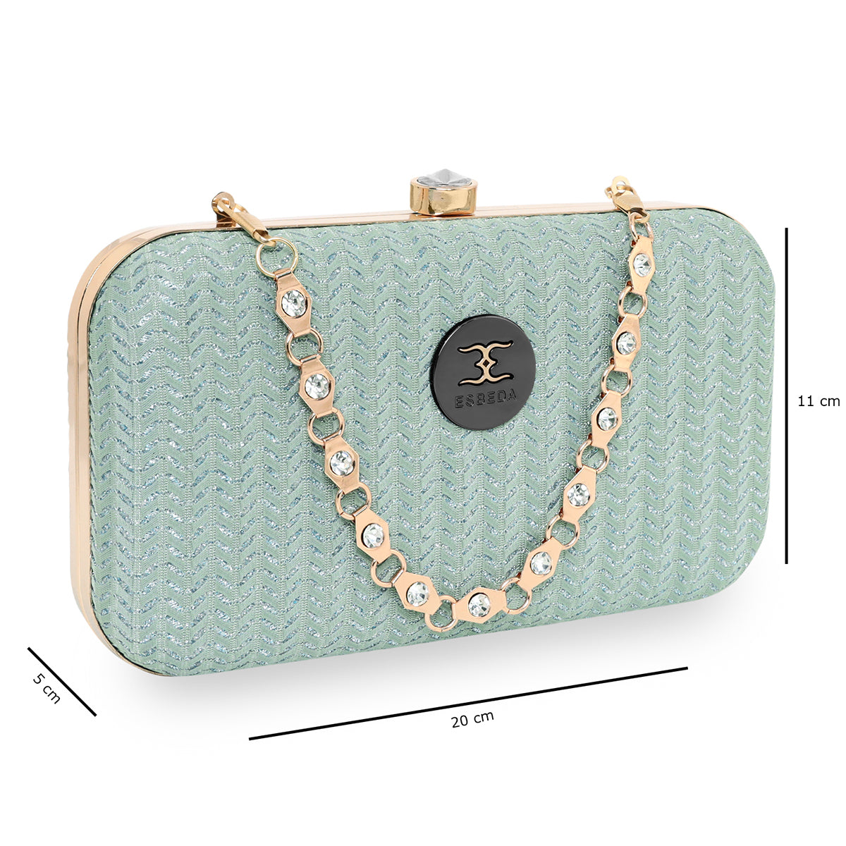 Glitter Shine Oval shape Clutch For Womens