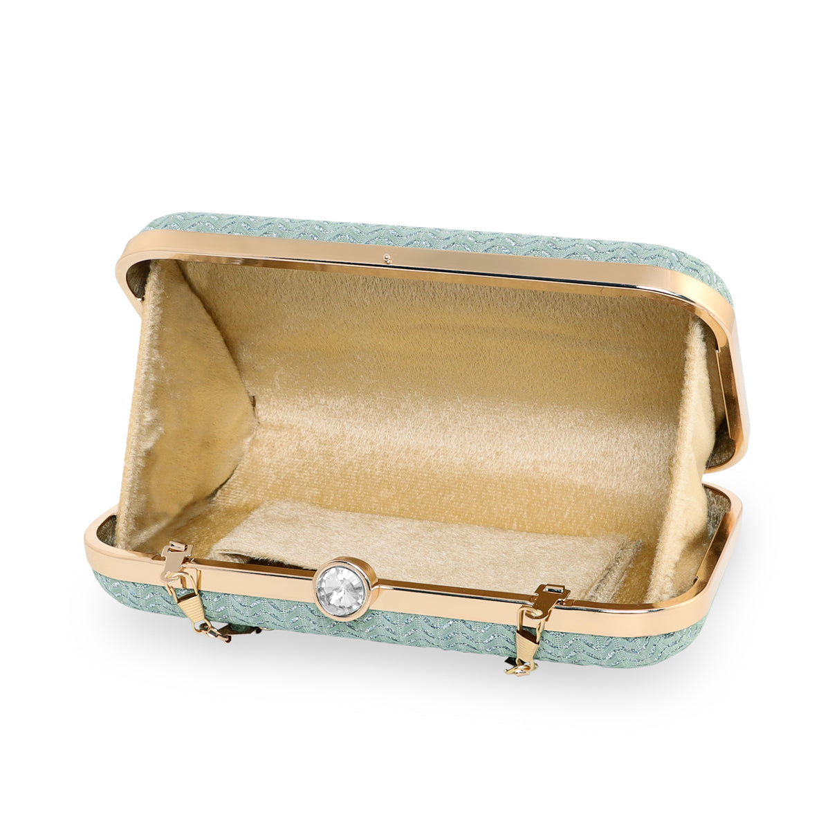 Glitter Shine Oval shape Clutch For Womens