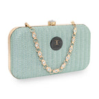 Glitter Shine Oval shape Clutch For Womens