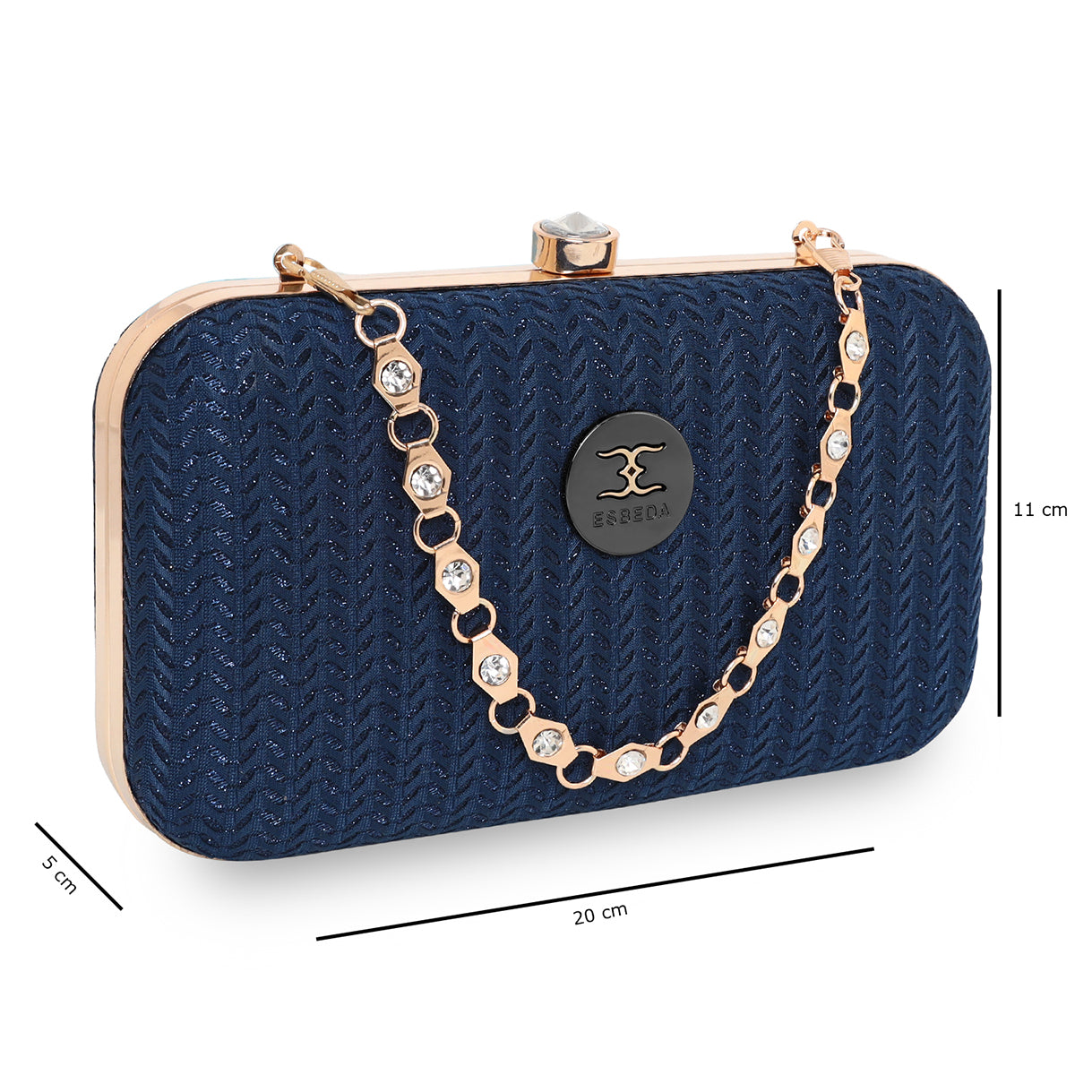 Glitter Shine Oval shape Clutch For Womens