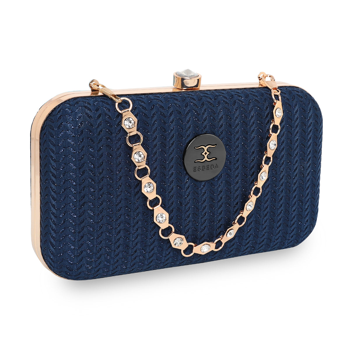 Glitter Shine Oval shape Clutch For Womens