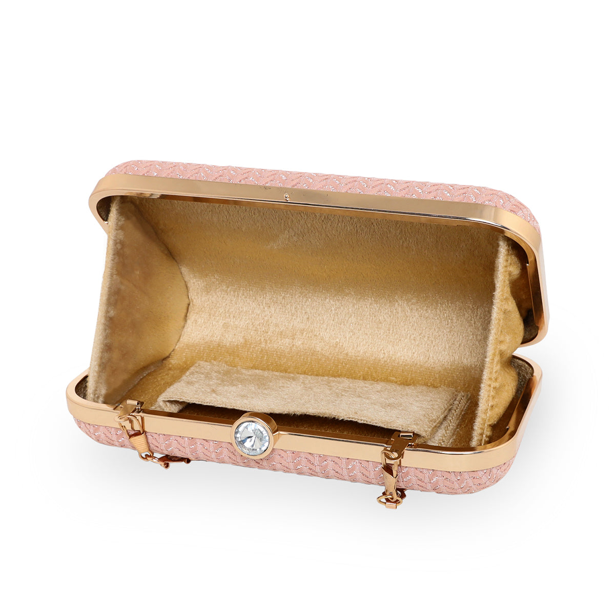 Glitter Shine Oval shape Clutch For Womens