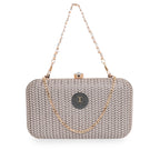 Glitter Shine Oval shape Clutch For Womens