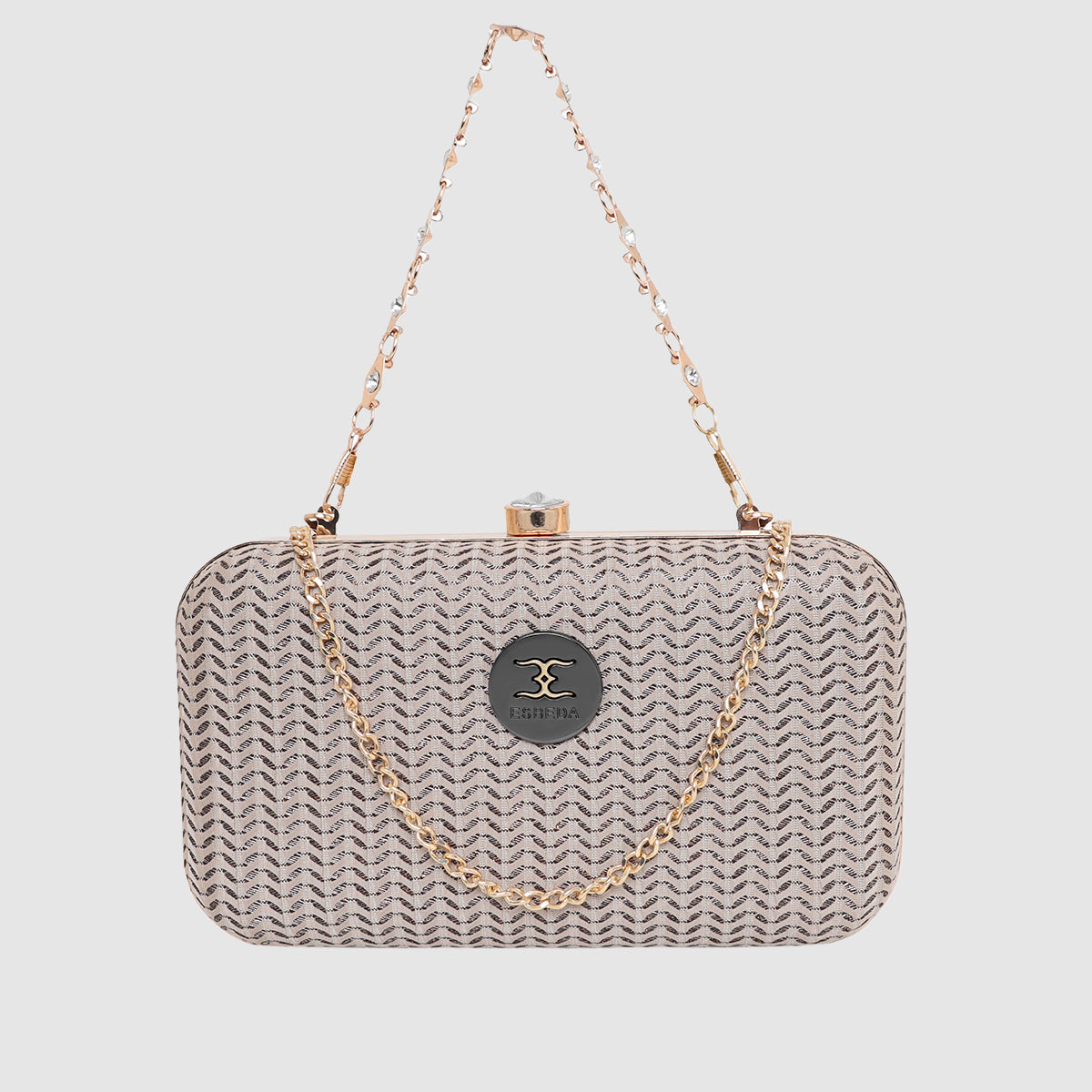 Glitter Shine Oval shape Clutch For Womens
