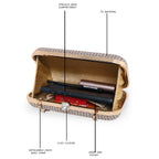 Glitter Shine Oval shape Clutch For Womens