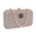 Glitter Shine Oval shape Clutch For Womens