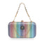 Rainbow Pattern Oval shape Clutch For Womens