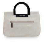 Croco Stripe Pattern Acrylic Handle Handbag For Womens