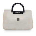 Drymilk Croco Acrylic Handle Handbag For Womens