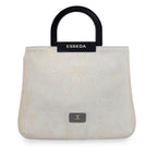 Croco Pattern Acrylic Handle Handbag For Womens