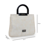 Croco Pattern Acrylic Handle Handbag For Womens