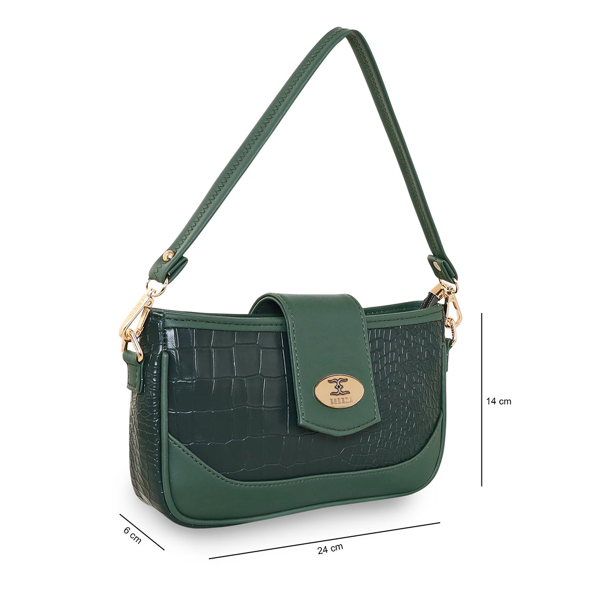 Croco Texture Crossbody Slingbag For Womens Secondary image