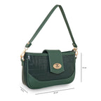 Croco Texture Crossbody Slingbag For Womens